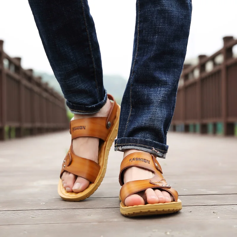 

Summer Soft Leather MEN'S Sandals Casual Sandals Support Processing 2582