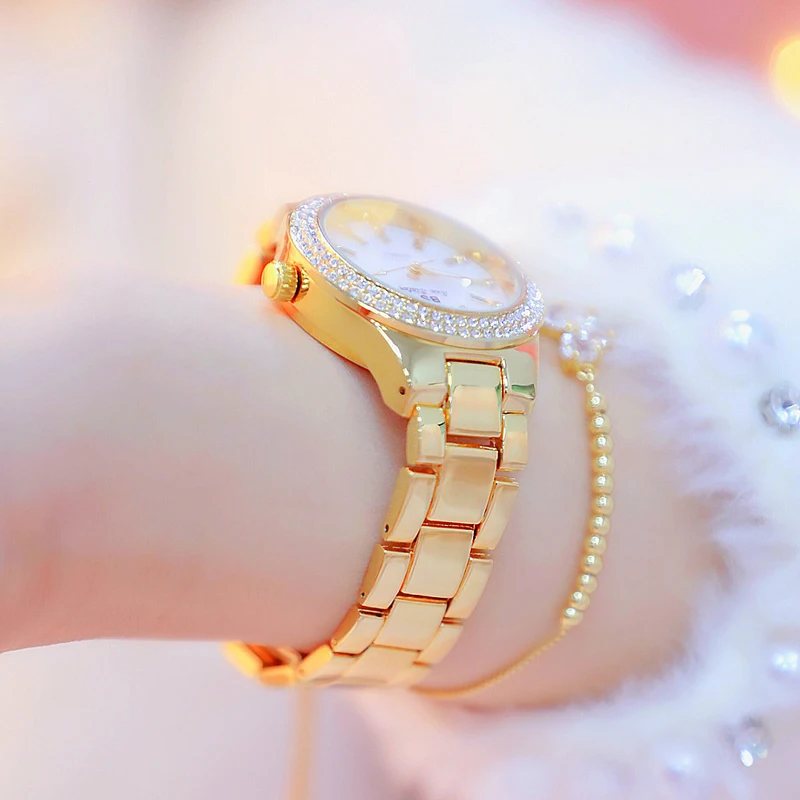 Женские часы с бриллиантами модные роскошные Брендовые женские часы с кристаллами Золотые женские наручные часы из нержавеющей стали Relogio Feminino