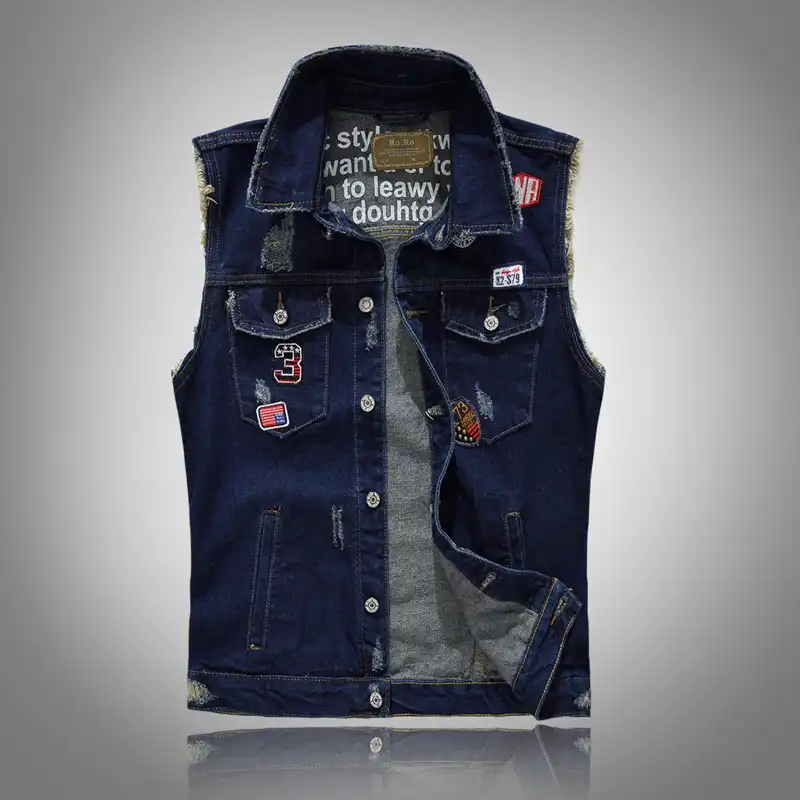 colete jeans masculino motociclista