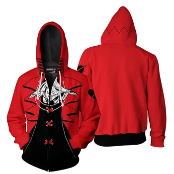 

3D Persona 5 Cosplay Hoodie Akira Kurusu Joker Long Sleeve Hoody Hoodies Fashion Men Women Zip Up Sweatshirts