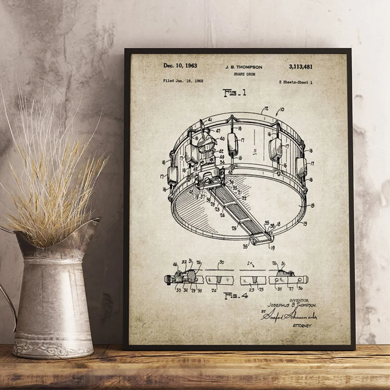 Drum-Kit-Patent-Vintage-Posters-Print-Drumstick-Music-Cymbal-Drum-Design-Wall-Art-Canvas-Painting-Pictures (3)