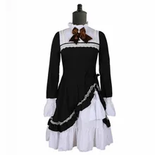 

2021 Woman Lolita Dress Victorian Maid Dresses Lace Ruffles Summer Vintage Gothic Cosplay Costume Long Sleeve Kawaii Clothing