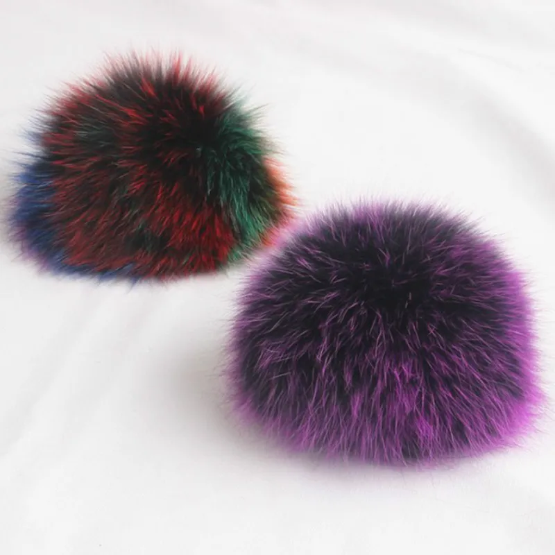 15 см большие пушистые шарики из енота искусственный мех шапочки шапки шарфы