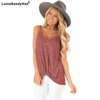 

Sexy Sleeveless Kink Tank Tops Female Back Hollow Out Loose Round Neck Solid Thin Section Cotton Casual Camise Women 2020 Summer