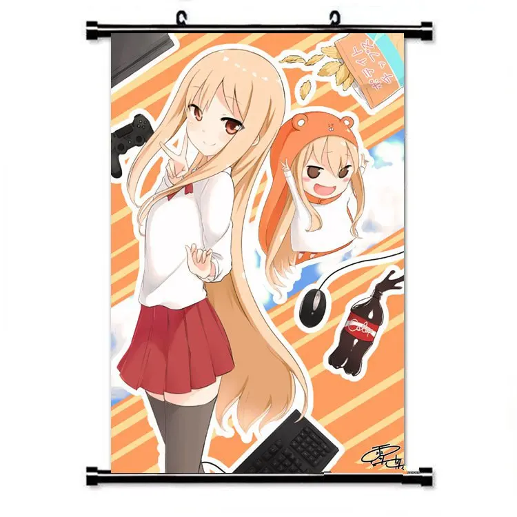 Anime Himouto! Umaru-chan Wall Canvas Scroll poster Home Decor Japanese Cartoon cute girl wall art scroll paintings | Дом и сад