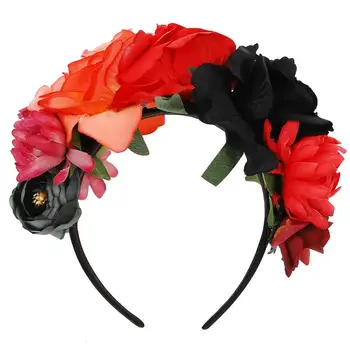 

1pc Flower Creative Simulation Rose Hair Clasp Hair Band Hair Hoop Hair Ornament Photography Props for Masquerade Halloween