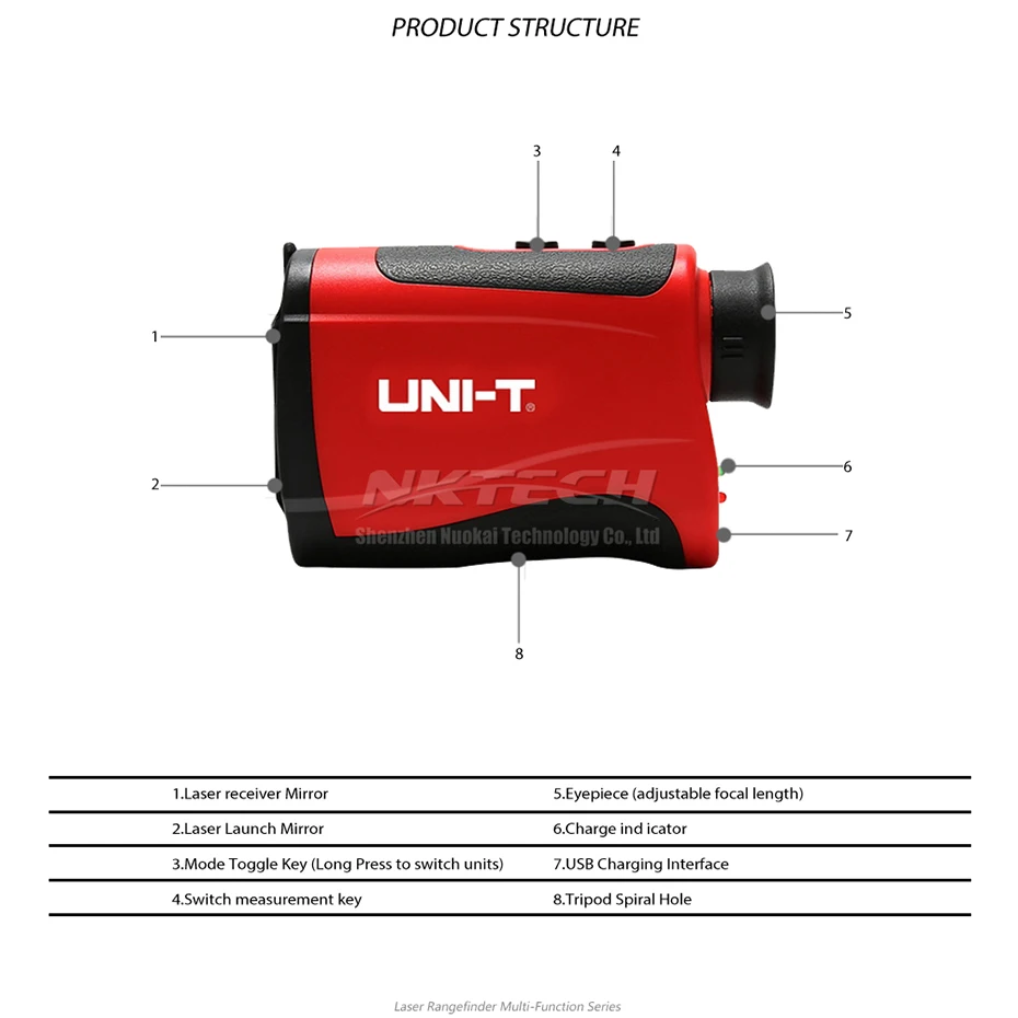 UNI-T дальномер LM600 LM800 LM1000 LM1200 LM1500 лазерный дальномер Охота Гольф 600 м 1000 м 1200 м 1500 м 7X телескоп 1500 мА-ч