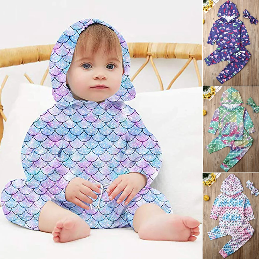 Emmababy, Комплект из 3-х предметов для новорожденного, для маленьких мальчиков и девочек с длинными рукавами, забавная, в форме рыбы Весы с