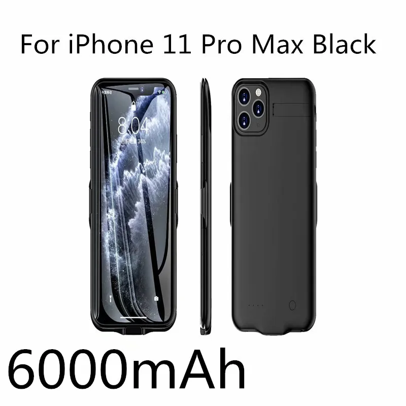4 Чехол для аккумулятора для iPhone 11 Pro Max 6 6s Plus 7 8 Plus XR, тонкий чехол, чехол для зарядного устройства 5000-8000 мАч, внешний аккумулятор - Цвет: 4