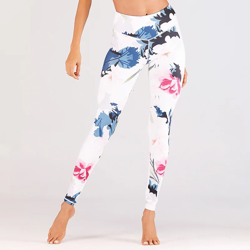 Winter Suit-dress Flower Printing Yoga Bodybuilding Suit