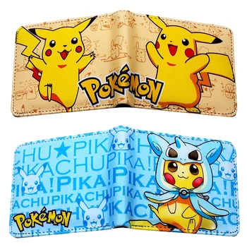 

Pocket Monster Pokemon Wallet Teenager Boy Girl Kawaii Pikachu Poke Ball Wallet Student Dollar Bag Card Holder Purse Christmas