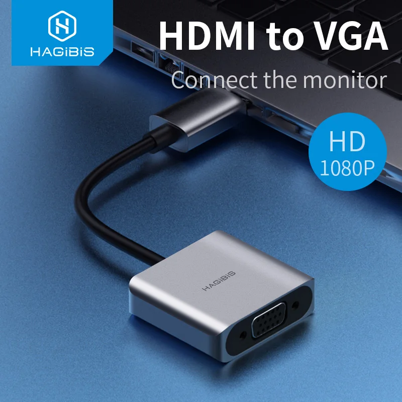 Адаптер hagибис HDMI VGA 1080P кабель Male Famale конвертер с Видео Аудио портом питания для