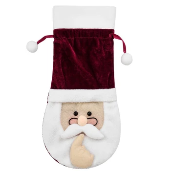

1pc Santa Glasses Red Bottle Set Red Wine Bottle Cover Champagne Red Wine Cover for Decor Christmas