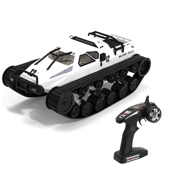

1:12 4WD 2.4G RC High Speed Drift Tank Vehicle Rough Tooth Saw Tracked Chariot Tank For Children Kids Birthday Gift - White Grey