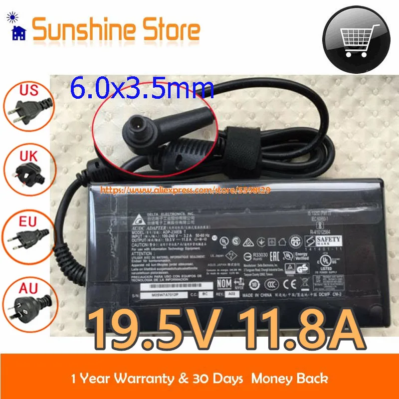 Genuine Delta ADP-230EB T AC Adapter 19.5V 11.8A 230W For ASUS ROG ZEPHYRUS M GM501GS-EI004T Gaming Laptop Charger GL702 GL503 | Компьютеры