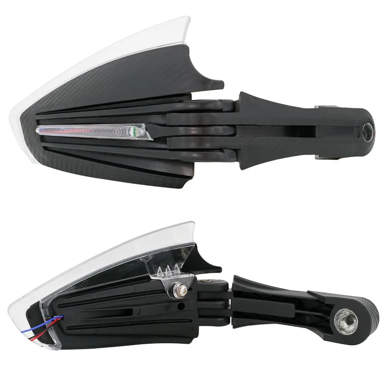 

1 Pair Motorcycle Hand Guards Motocross LED Light Hand Guard Shield WindproofBar-Handle with Turn Signal Light 7/8