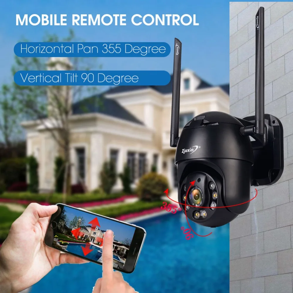 Livre à Prova Vigilância de Segurança p sem Fio 360 ao ar Câmera Wifi Ptz Velocidade Dome Cctv Onvif Dwaterproof Água Ipcam Camara Exterior ip 2mp 1080 7 Câmera ip wifi 2mp 1080 p sem