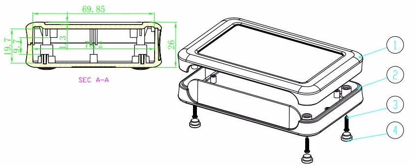 szomk handheld plastic box for electronics instrument housing plastic enclosure for pcb design junction box device project box (2)