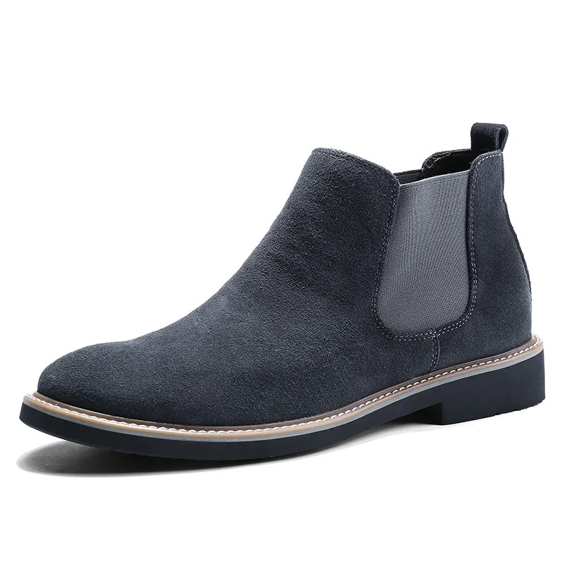 

Men Ankle Boots Slip On Men Snow Boots Warm Shoes Winter Men Chelsea Boots For Men Suede Men Boots Non-slip Booties Snow Wear