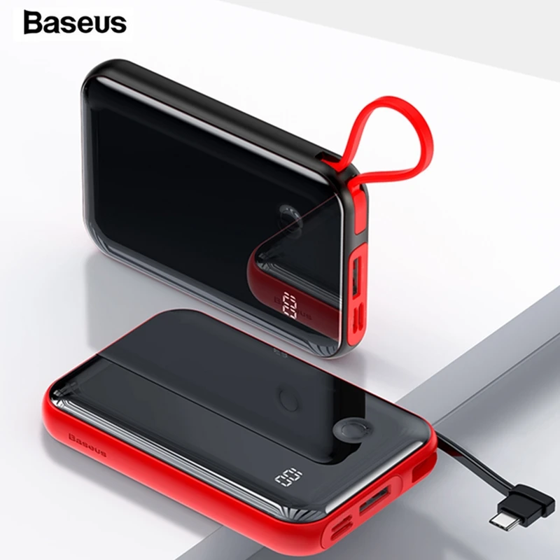 

Baseus 10000mAh Power Bank Portable Charger Mini 10000 mAh Powerbank For Xiaomi Mi iPhone Small External Battery Pack Poverbank