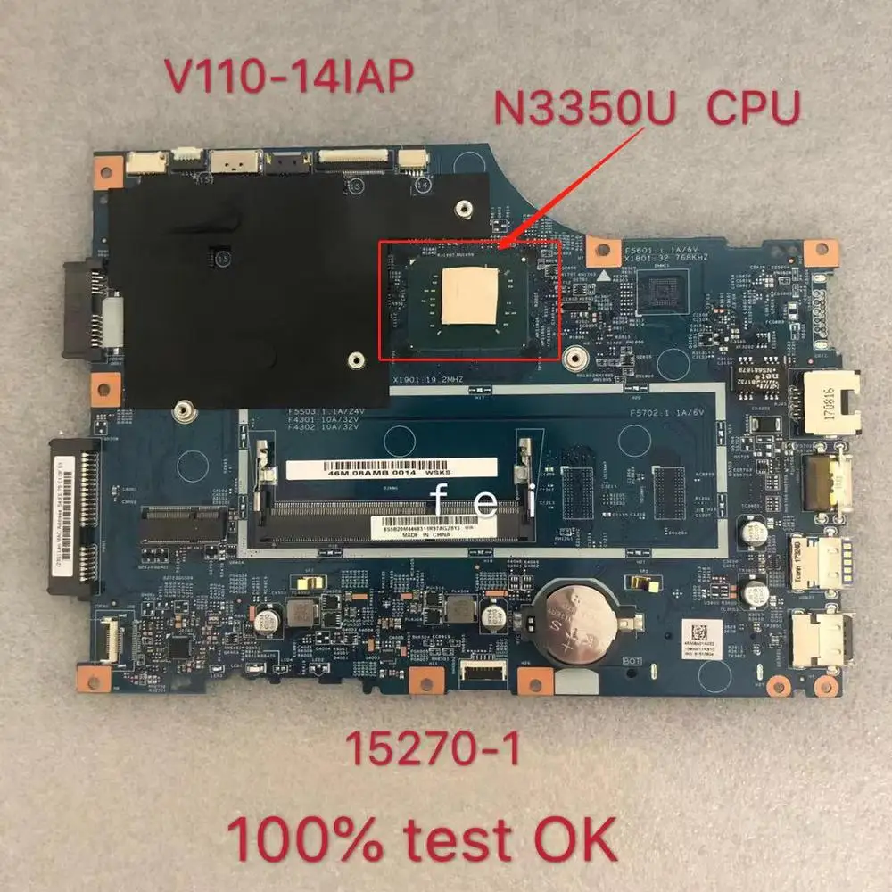 Для Lenovo V110 14IAP Материнская плата ноутбука N3350 CPU 15270 1 FRU: 5B20M44683 DDR3 100%