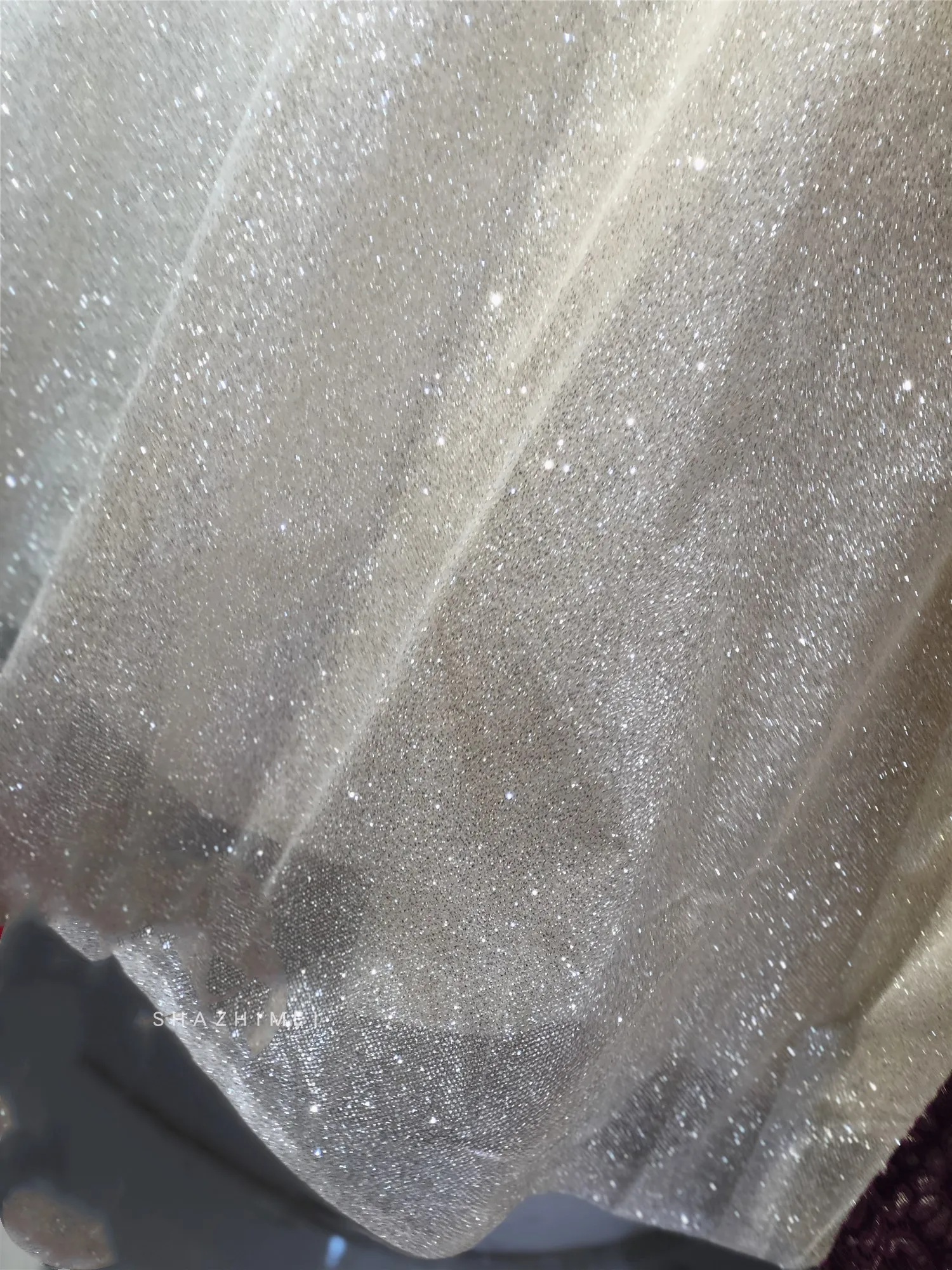 organza cintilante tule sheer tecido pano de fundo cortinas para casamento chá de bebê festa decoração tecido para vestido de casamento por quintal