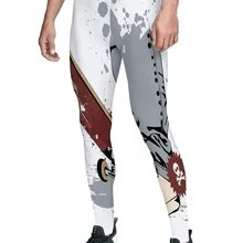 Skate панк брюки мужские влагоотводящие День Независимости контроль животика Высокая талия полная длина девять брюки с рисунком спортивные Stre