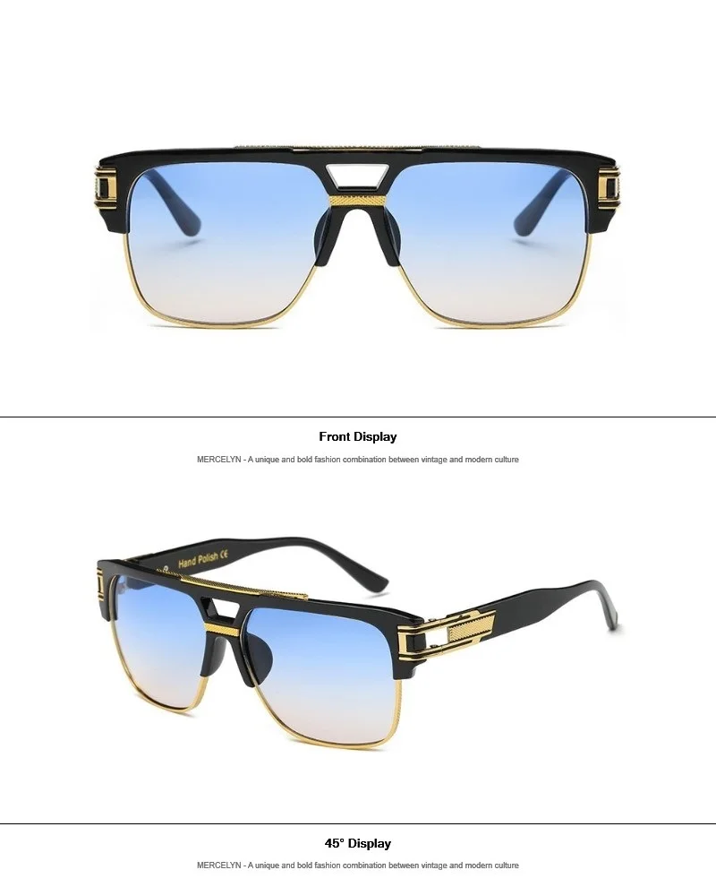 Классические роскошные квадратные мужские солнцезащитные очки Гламурные модные брендовые солнцезащитные очки для женщин зеркальные Ретро Винтажные квадратные дизайнерские оттенки