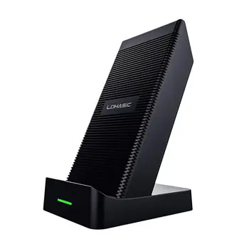 

Fast Wireless Charger, Wireless Charger With Cooling Fan Stand Pad Mat Wireless Charger For Iphone X 8 Plus For Galaxy S9 Note