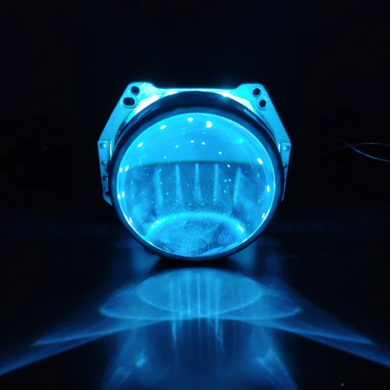 ice bule Demon Eye Led Light Devil Eyes Для 3 2,5 дюймов Автомобильный головной свет проектор Объектив Мотоцикл HID Xenon Hella Q5 WST 360 градусов SMD - Цвет: ice bule