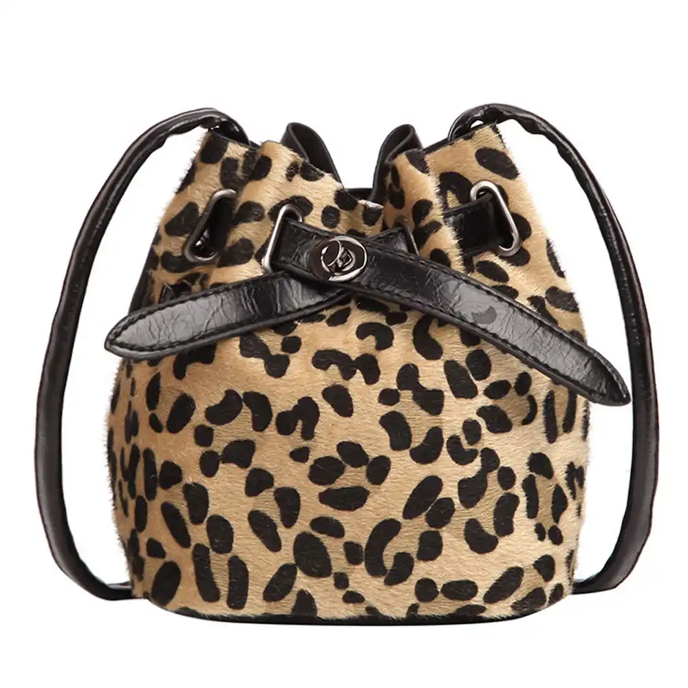 small leopard print purse