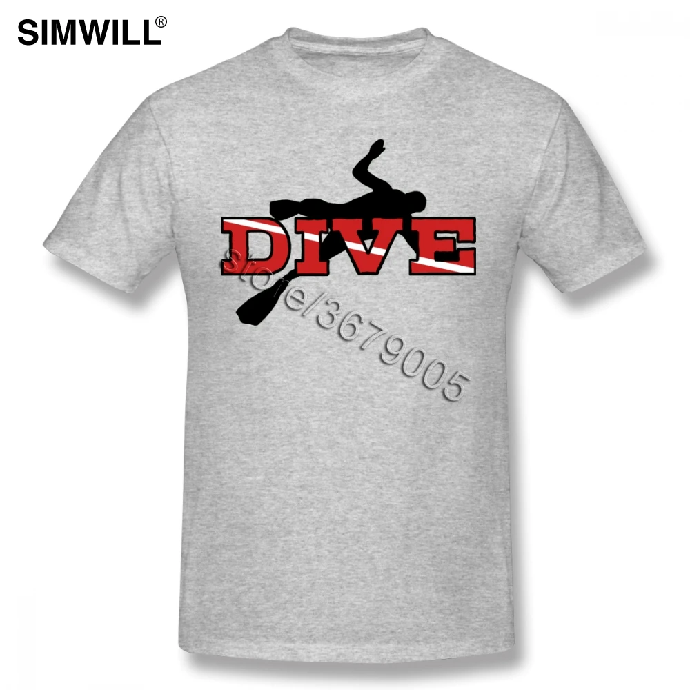 Graphic Men Scuba Diver T-Shirts Custom Print Pure Cotton Short Sleeve Tee Shirts Letter Dive T Shirt O Neck Fans Apparel |