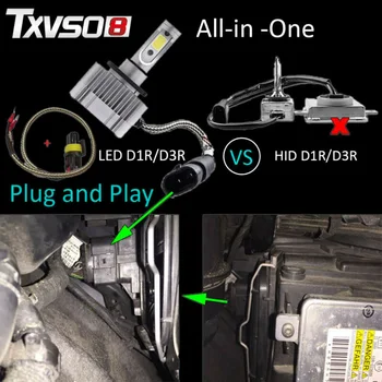 

2pcs LED Headlight D1S/D3S Headlamp TXVSO8 Fog DRL Light Conversion Kit