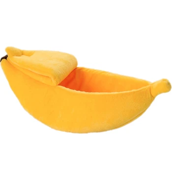 

Creative Banana Shape Pet Nest Pet Bed Comfortable Cat Litter Kennel Pet Bed Suitable for Small and Medium Pets