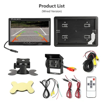 

Best Car Monitor Wireless monitor 7" TFT LCD HD Display Monitor camera Reverse Assistance Camera Paking System 18IR LED camera