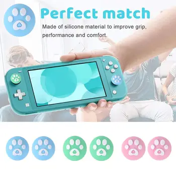 

4 Pcs Silicone Caps For Nintend Switch Joy Con Cute Paw Claw Joystick Grip Cap Stick Thumb Grips Cover For Nintendo Switch Lite