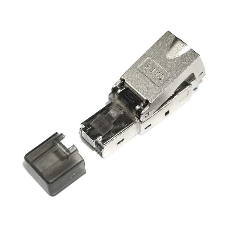 network wire tester CCTV Ethernet Cable Tool-less Crystal Head Plug CAT7 RJ45 Connector Tool-less Connector No Crimp Connectors QXNF network cable detector