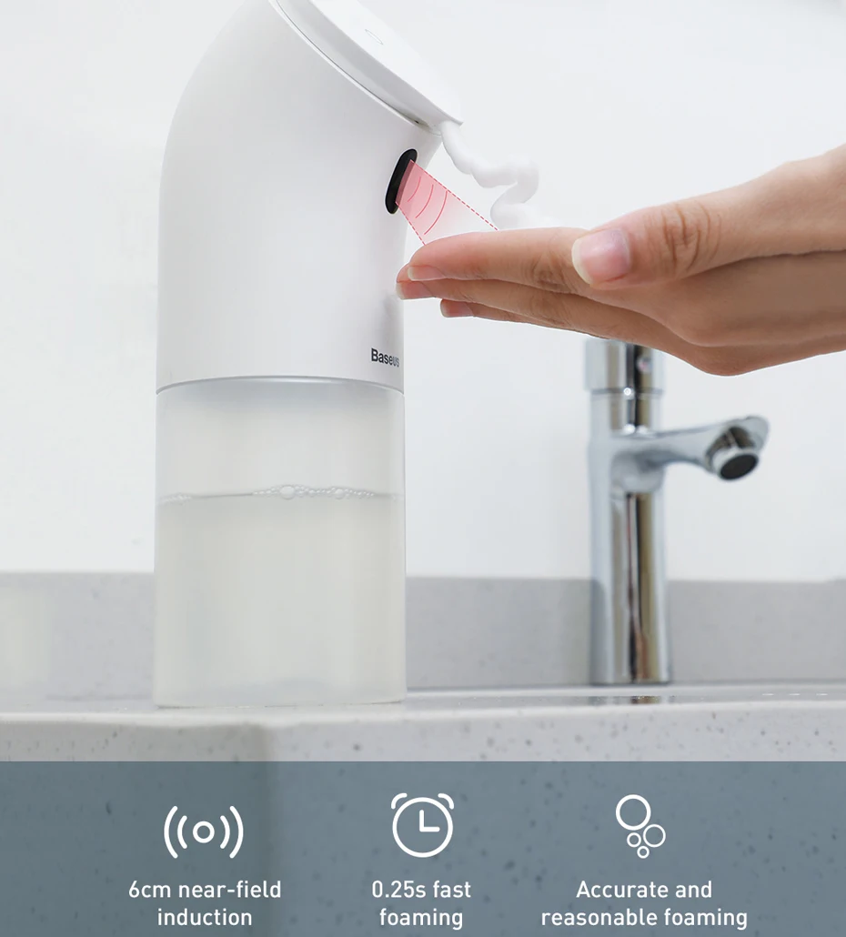 Baseus Automatic Liquid Soap Dispenser Hand Washing Machine description image 3