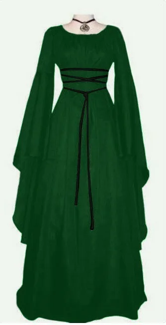JIEZUOFANG женское средневековое платье викторианское Готический Ренессанс длинное платье костюмы с расклешенными рукавами осенние женские платья
