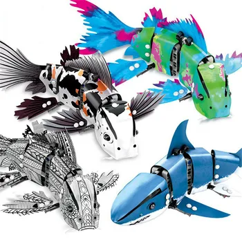 

342Pcs DIY Educational Toys Simulated animal Fish Building Blocks Toys Technic Animal Koi Fish Model Bricks Toys Children Gifts