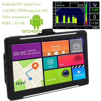 

7 inch car GPS navigator Android system two in one navigation package FM Bluetooth AV-IN support reversing image 512 / 16GB late