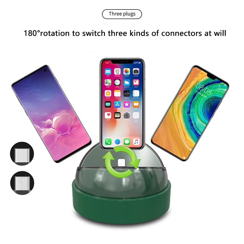 Мобильный телефон док станция 3 в 1 Беспроводное Зарядное устройство Док Быстрая