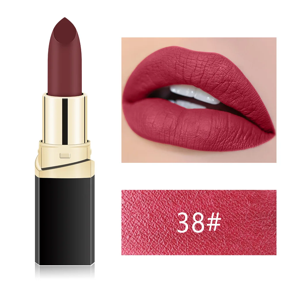 MISS ROSE, телесный макияж, матовая губная помада, стойкая красная помада для губ, женская косметика, батон, водостойкий блеск для губ, популярный макияж - Color: 38