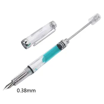 

Transparent Vacuum Negative pressure Fountain Pen EF/F Nib 0.38/0.5mm Ink Pen Business Gift