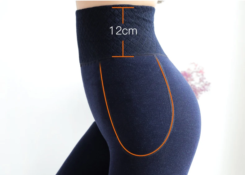 ZJX Winter Women Leggings Thick Winter Warm Pants High Waist Slimming Thicken High Elastic Women's Warm Velvet Leggings