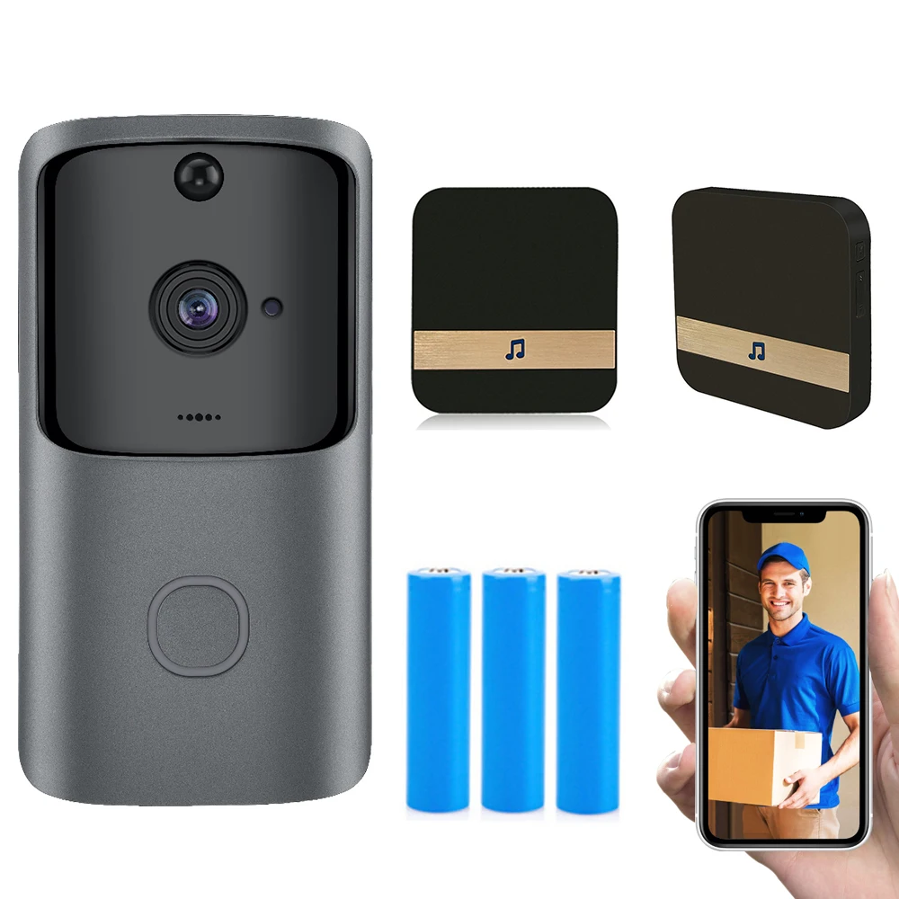 HISMAHO WIFI Doorbell Camera Smart Home Video Intercom IP Doorbell Wireless Remote Doorbell Camera Battery 720P HD Night Vision