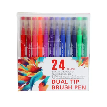 

120 Color Fine Tip and Brush Tip Great for Adult Coloring Books Calligraphy Lettering Art Supplies Watercolor Art Marker Pens