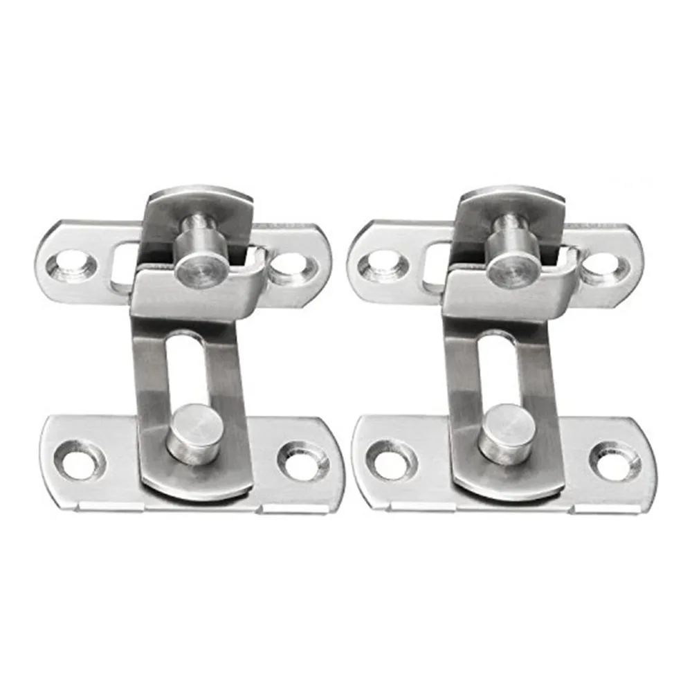 

2pcs Set 90 Degree Gate Door Latch Bending Buckle Lock Shed Lever Barrel Bolt