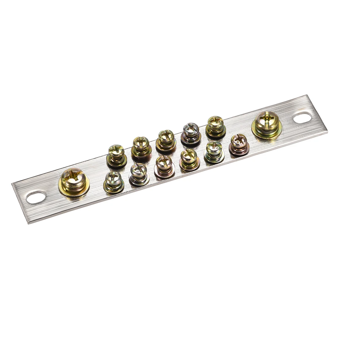 

uxcell Copper Screw Terminal Block Connector Bar 100A Double Row Ground Wire 13 Positions