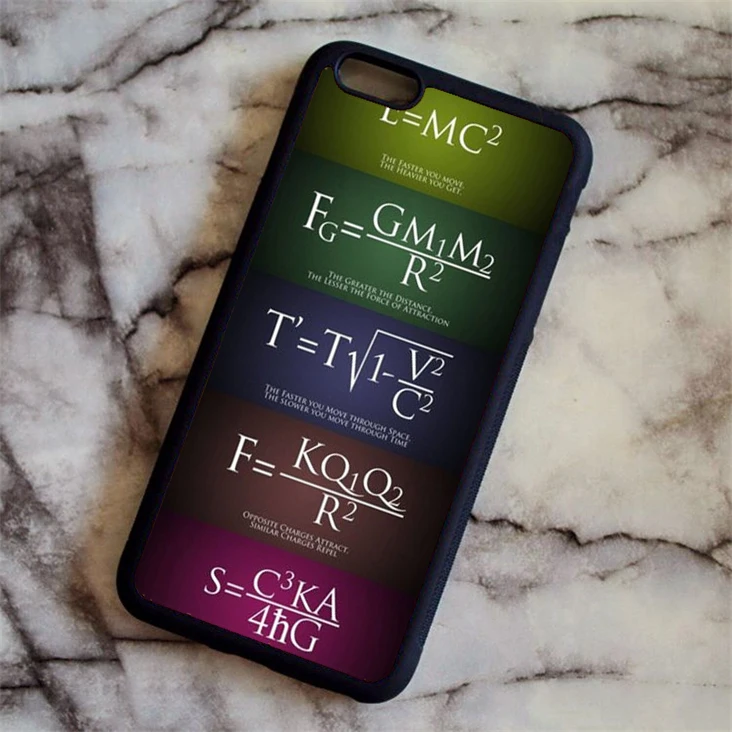 Темно-серый KETAOTAO Математическая физика формула Стиль чехол для телефона s для iPhone 4S 5C SE 5 5S 6 6S 7 8 Plus XR XS Max чехол из мягкого ТПУ резины силикона - Цвет: Темно-серый